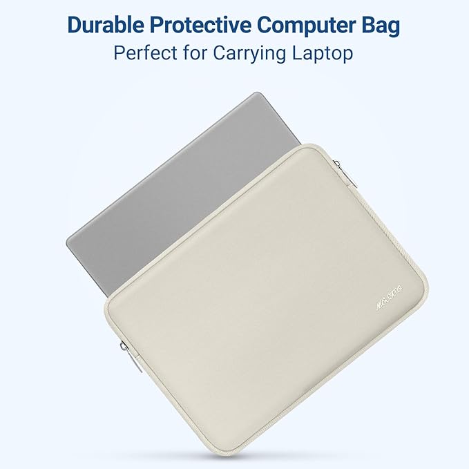 MOSISO Laptop Case 13.3 inch, 13-13.3 inch Laptop Sleeve Bag Compatible with MacBook Air/Pro 13/Pro 14 M5 M4 M3 M2 M1, HP Dell ASUS Lenovo, Neoprene Computer Sleeve Bag with Small Case, Sand