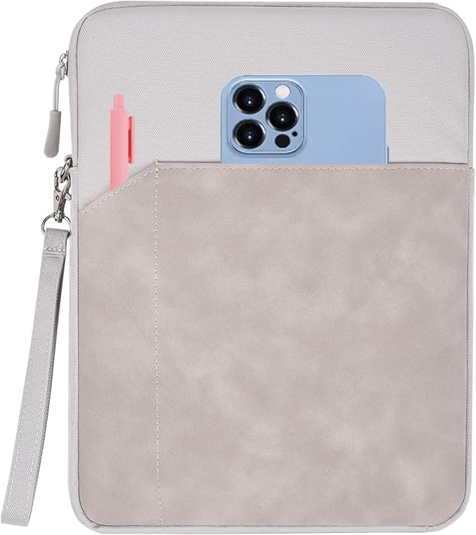 CAAORDKSO 9-11 Inch Tablet Sleeve Bag for 11 inch iPad A16 2025/11 inch iPad Air M3 M2 / iPad Pro 11 M4 / 10.2 10.9" iPad/Air 5/4/3, Galaxy Tab S9 S8 S7 A8 A9 Plus 11" 10.5" Tablet Case, Grey