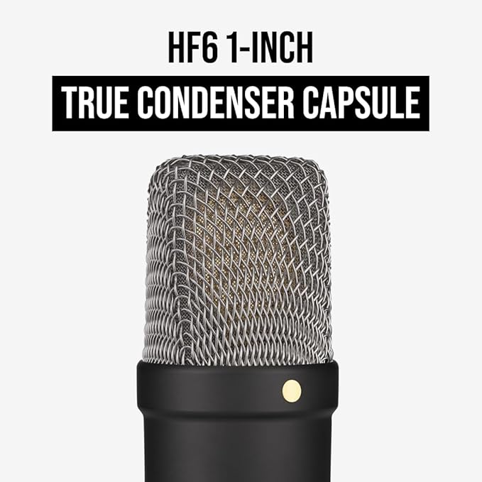 RØDE NT1 Signature Series Large-Diaphragm Condenser Microphone with Shock Mount, Pop Filter and XLR Cable for Music Production, Vocal Recording, Streaming and Podcasting (Black)