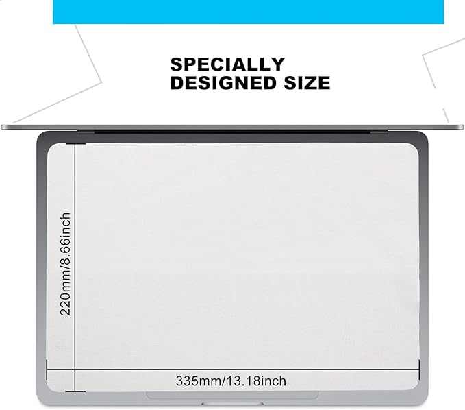 2 Pack Microfiber Liner Cleaning Cloth 15" 16" MacBook Air/MacBook Pro Screen Keyboard Imprint Protection, Keyboard Protector Compatible with MacBook Air 15.3" /MacBook Pro 15"/MacBook Pro 16"
