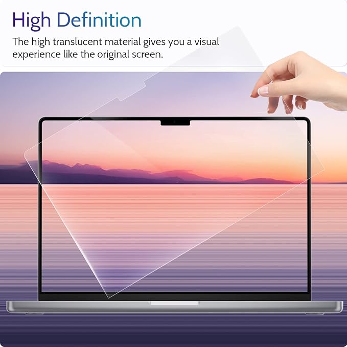 Peslv 3-Pack Anti Blue Light Screen Protector for MacBook Pro 14 Inch(2021-2026, M1, M2, M3, M4, M5), 14.2" Mac Laptop Glare Filter Uv Blocker Shield Cover Eye Protection Film