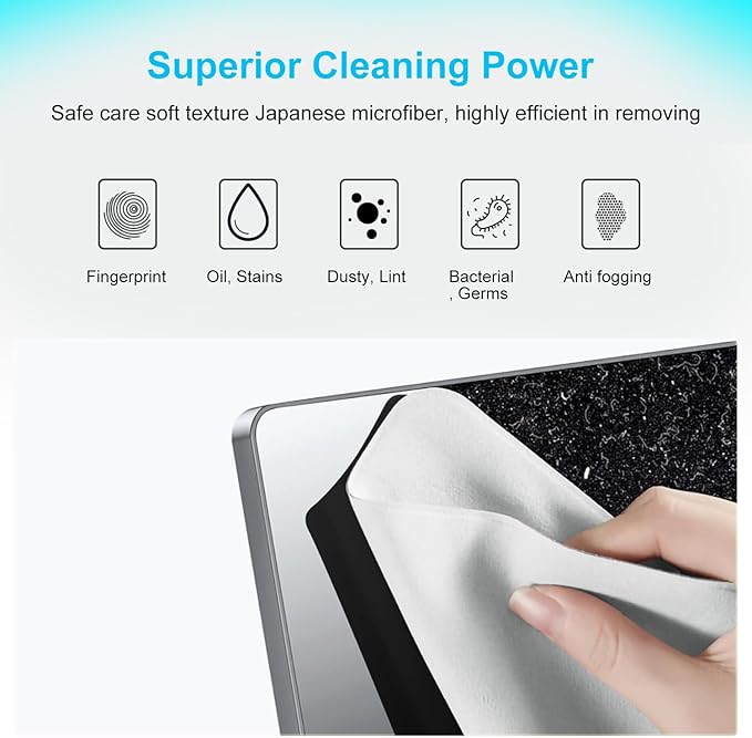 3 Pack Microfiber Liner Cleaning Cloth 15" 16" MacBook Air 15.3/MacBook Pro 15 /MacBook Pro 16 inch Screen Keyboard Imprint Protection, Keyboard Protector Compatible with MacBook Air/Pro 15"/Pro 16"