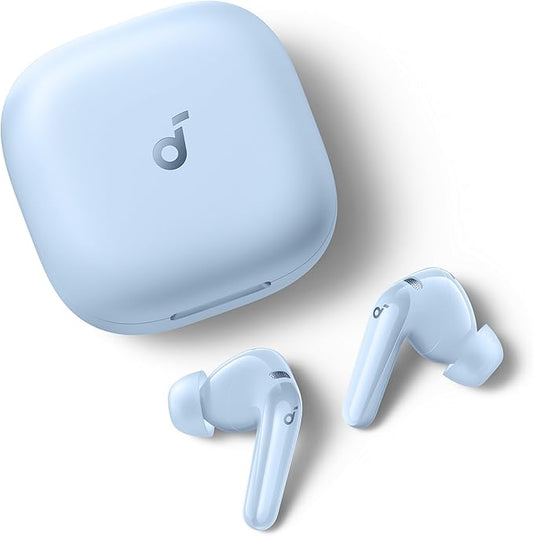 Soundcore P31i by Anker, Real-Time Adaptive Noise Cancelling, Hi-Res Sound, Translation Earbuds, 50H Playtime, Wireless Earbuds, Bluetooth Earphones, Spatial Audio, Fast Charging, IP55 (Light Blue)