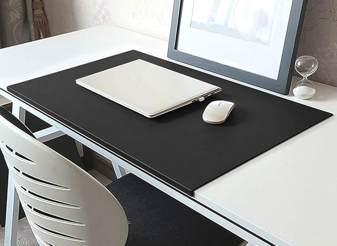 Office Desk Pad, Writing Mat with Full Grip Fixation Lip, Non-Slip PU Leather Table Blotter Desk Protector Gaming Mat Laptop Keyboard Working Mat, Waterproof Table Protective Pad