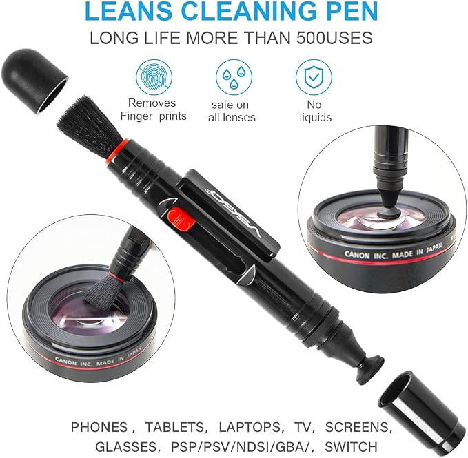 VSGO Professional Lens Cleaning Kit (DKL-15D) - Includes Lens Pen, Air Blower & Cleaning Fluid - Portable Dust Removal for Camera Lenses, Filters, Cell Phones and Electronics - Image 3