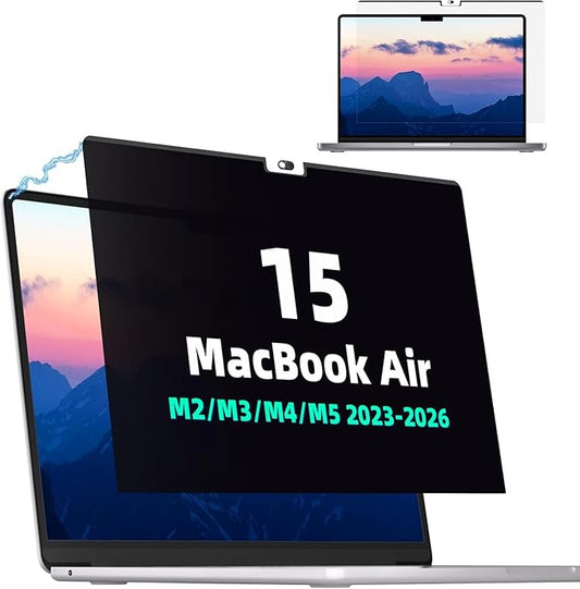 Magnetic Privacy Screen for MacBook Air 15 Inch (2023-2026, M2, M3, M4, M5),Removable Anti Glare Blue Light Filter for Mac 15.3In Laptop Privacy Filter Shield Protector