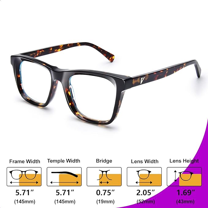 VISOONE Square Blue Light Blocking Glasses TR90 Clear Lens for Women Men BONA