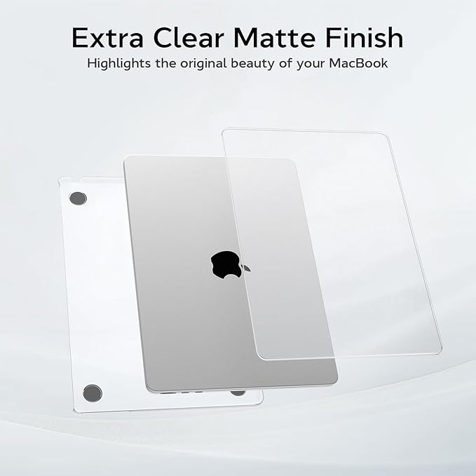 B BELK Compatible with MacBook Air 13 inch Case M5 2026 2025-2022 M4 M3 M2 A3449 A3240 A3113 A2681, [100% Official Color] [Slim Armor] Plastic Hard Shell for MacBook Air 13.6 inch Case, Matte Clear