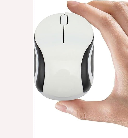 Wireless Mouse Mini Small Cute Pocket Portable Compact Travel USB Tiny Optical Little Mice 3 Buttons 1000 DPI Cordless Mouse for PC Laptop Computer MacBook Kids Girl Boy Women Small Hands Gift(White)