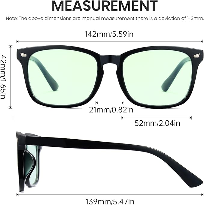 Cyxus Blue Light Glasses Men Women Reduce Eye Strain UV Blocking for Office Work Computer Screen 8082