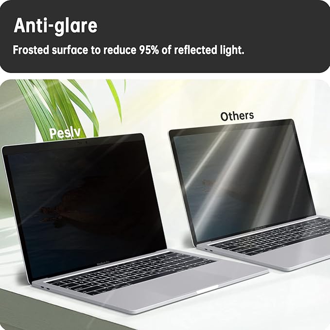 Peslv Magnetic Privacy Screen for Macbook 12 Inch (2012-2017), Removable Anti Blue Light Glare Filter Private Matte Screen Protector for Mac 12in Laptop Computer(Model A1534 A1931)