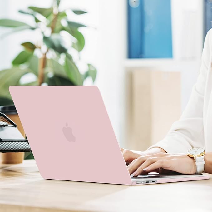 MOSISO Compatible with MacBook Air 13 inch Case M5 2026 M4 2025 M3 M2 2024-2022 A3449 A3240 A3113 A2681,Hard Shell&Keyboard Cover&Screen Film&Pouch for MacBook Air 13.6 inch Case, Baby Pink