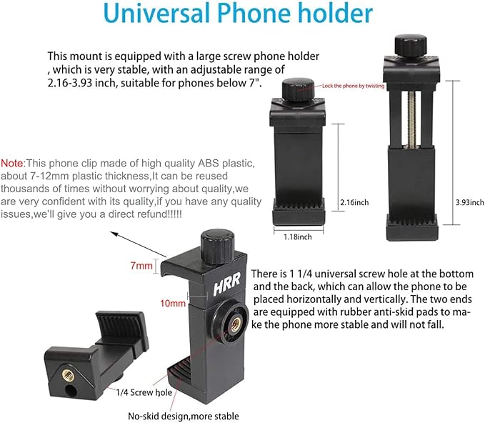 PellKing Mobile Phone Chest Strap Harness Mount Head Strap Holder Kit for POV/VLOG,Cell Phone Clip Compatible with iPhone,Samsung,GoPro Hero 9, 8,7, 6, 5, 4, 3,2, 1,AKASO,DJI Osmo,and Action Cameras… - Image 7