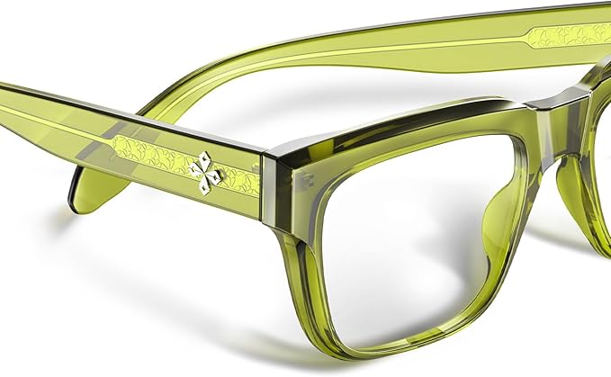 VISOONE TR90 Square Blue Light Blocking Glasses Fashion Computer Eyewear for Women and Men RANDI