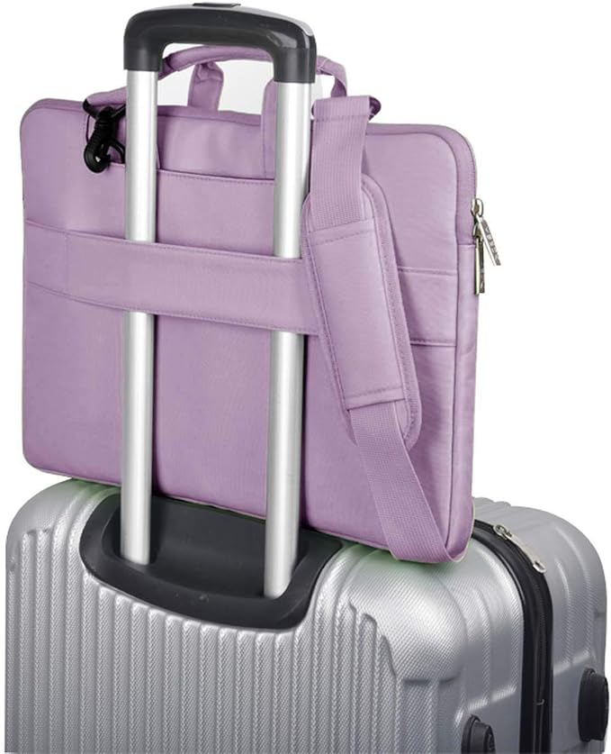 Hseok 17.3 Inch Laptop Shoulder Bag, Water-Resistant & Shockproof Protective Computer Case Compatible with 17.3 inch Dell Asus HP Lenovo Acer MSI Notebooks,Purple