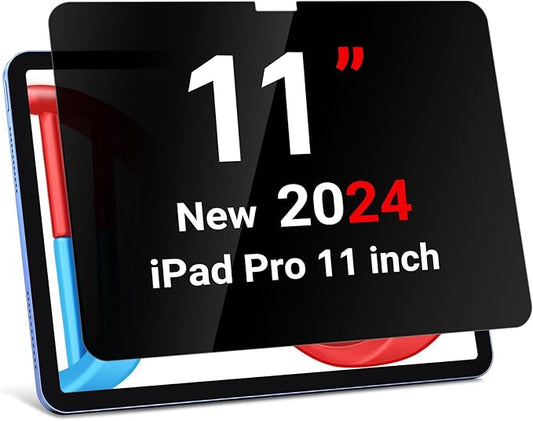 ZOEGAA Privacy Screen Protector for iPad Pro 11 inch M4 5th Gneeration 2024,Anti Blue Light Glare Spy Private Filter