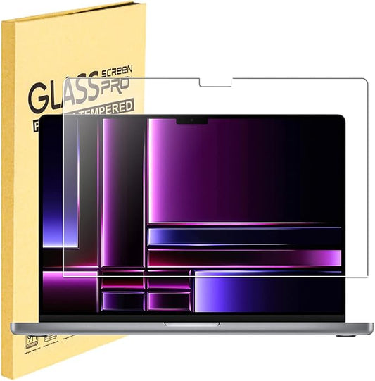 MUBUY-GOL Screen Protector for MacBook Pro 14 Inch (2021-2025, M1-M5, Pro, Max) Tempered Glass Screen Protector 9H Hardness Anti-Fingerprint
