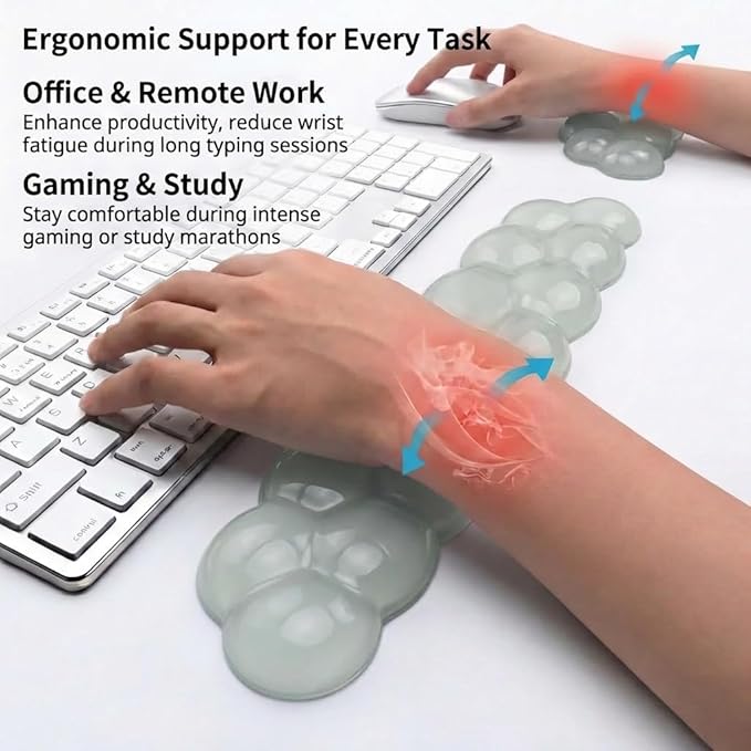 Ultimate Cute Ergonomic Wrist Rest – Instant Relief, Cloud-Like Comfort, Premium Silicone & TPU, Ultra-Soft, Durable, Gift-Boxed for Office, Study, Gaming & More