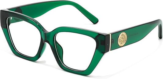 FEISEDY Women Cat Eye Blue Light Blocking Glasses Trendy Cateye Design for Daily Wear B0350
