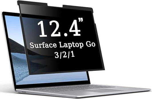 ZOEAGG Removable Privacy Screen for Surface Laptop Go 12.4 inch,Reusable/Easy Installation/Anti-Spy/Anti-Glare/Anti Blue Light,Microsoft Surface Laptop Go 12.4 inch(Go 3/2/1) Privacy Screen Protector