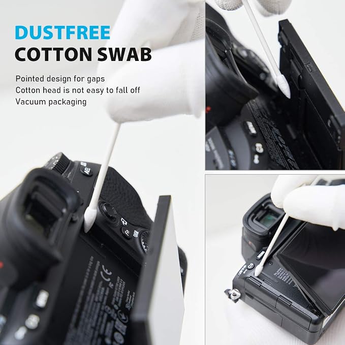 VSGO Professional Camera Cleaning Kit with Portable Bag Air Blower Lens Cleaning Pen Spray Cotton Swab Cloth Compatible for Canon, Nikon, Sony DSLR Cameras and Sensitive Electronics Bundle(VS-A3E) - Image 8