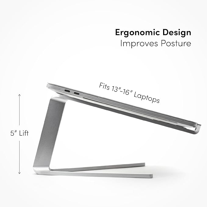 xympo Aluminum Laptop Stand for Desk, fits 13" - 16" Laptops