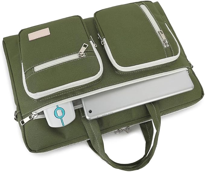 15-15.6 inch Laptop Shoulder Bag, for MacBook Pro 16, Hp Lenovo Dell 14 inch Waterproof Messenger Bag Case Sleeve (Army green)