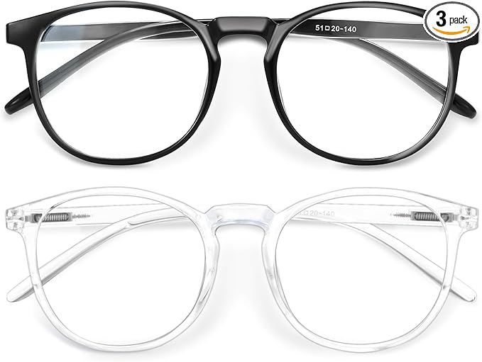 IBOANN Blue Light Glasses for Woman/Men, Fashion Blue Light Glasses Men, Fake Glasses Help Reduce Screen Fatigue