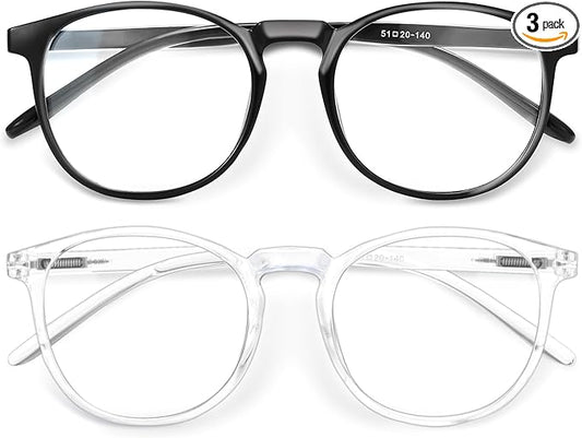 IBOANN Blue Light Glasses for Woman/Men, Fashion Blue Light Glasses Men, Fake Glasses Help Reduce Screen Fatigue