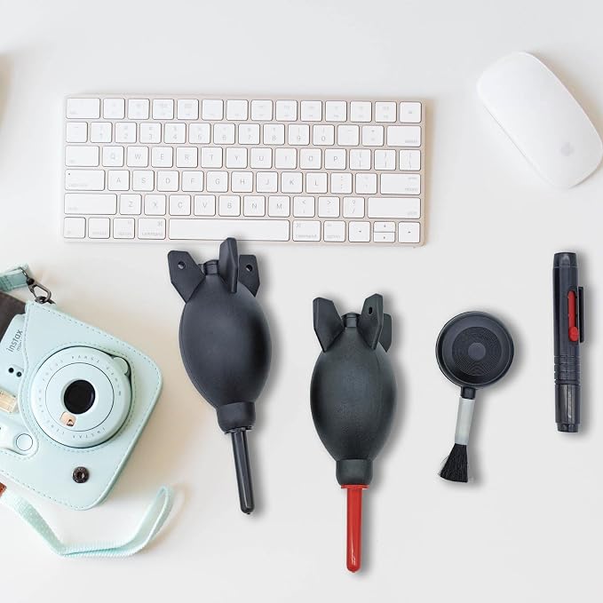 Lens Cleaning Kit Contains 2 Pcs Rubber Rocket Air Blower Duster, Lens Cleaning Pen, Blower Brush Dust Cleaner and Carrying Pouch, for Lens, Camera, SLR, Telescope, Magnifying Glass, Phone - Image 7