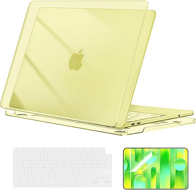 MOSISO Compatible with MacBook Neo Case 13 inch 2026 Release Model A3404 with A18 Pro Chip, Ultra-Thin Protective Crystal Hard Shell Case&Keyboard Cover&Screen Protector, Citrus