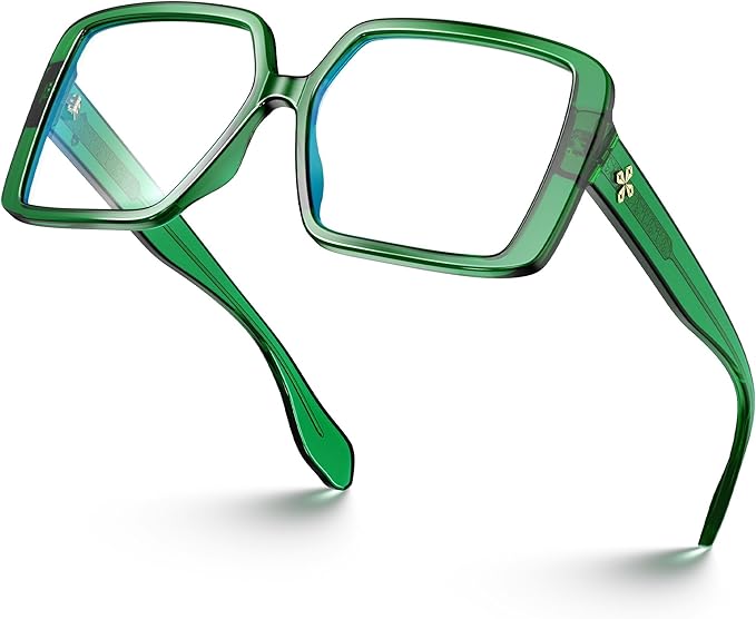 VISOONE Oversized TR90 Blue Light Blocking Glasses Fashion Accessories Non Prescription for Women Harvard