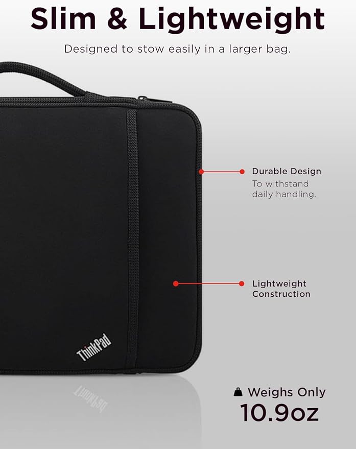 Lenovo ThinkPad 14-Inch Laptop Sleeve – Slim Protective Notebook & Tablet Case Compatible with ThinkPad, MacBook Air & MacBook Pro – Lightweight, Shock-Resistant