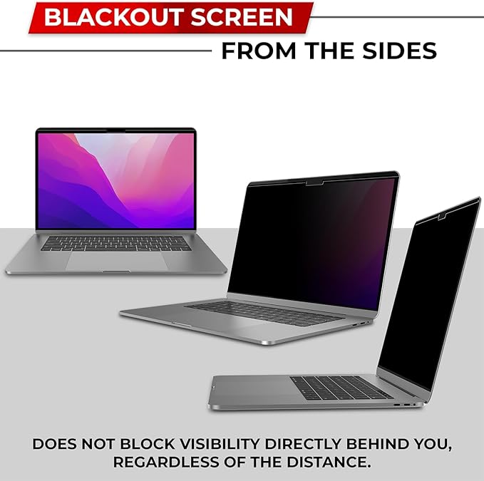 SightPro Magnetic Privacy Screen for MacBook Pro 13 Inch (2016, 2017, 2018, 2019, 2020, 2021, 2022, M1, M2) Patented Removable Laptop Privacy Filter Shield and Protector