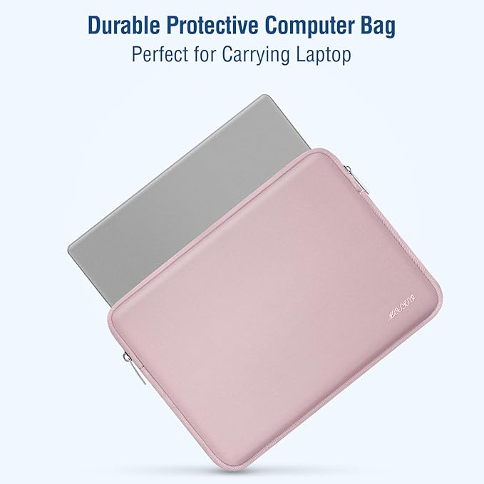MOSISO Laptop Case 13 inch, 13 inch Laptop Sleeve Bag Compatible with MacBook Air M5 M4 M3 M2 M1 2026-2018 / Neo/Pro M2 M1 2026-2016, Neoprene Computer Sleeve Bag with Small Case, Baby Pink