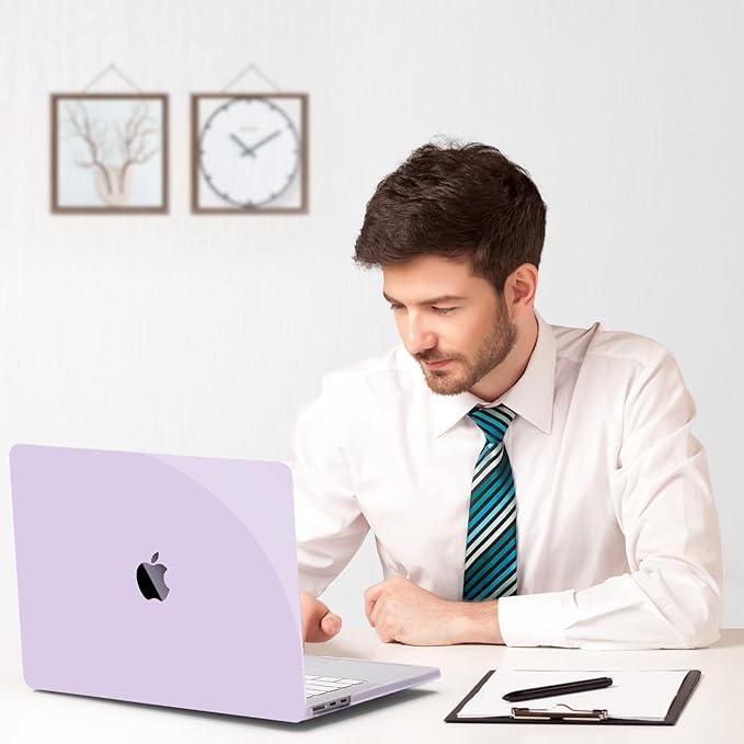 B BELK Compatible with MacBook Air 13.6 inch Case M5 2026 2025 2024 2023 2022 M4 M3 M2 A3449 A3240 A3113 A2681 Liquid Retina Display, Plastic Hard Shell Case+Keyboard Cover+Screen Protector, Purple