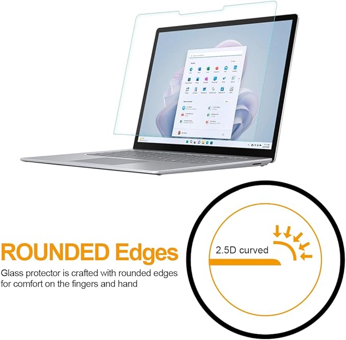 Supershieldz Designed for Microsoft Surface Laptop 6/5/ 4/3 (15 inch) Tempered Glass Screen Protector, Anti Scratch, Bubble Free