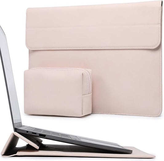 HYZUO 13 Inch Laptop Case Sleeve with Stand for 2026-2018 MacBook Air 13 M5 M4 M3 M2 M1, 2026 13" MacBook Neo, 2026-2016 MacBook Pro 13 M2 M1, iPad Pro/Air 13, Surface Pro 12-3, XPS 13, Apricot