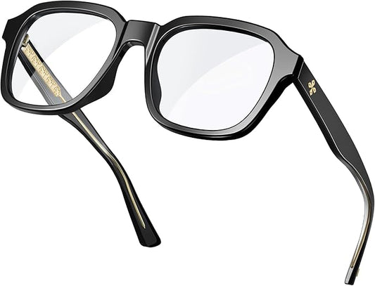 VISOONE Oversized Square Blue Light Blocking Glasses Fashion Computer Eyewear for Women and Men BENNETT