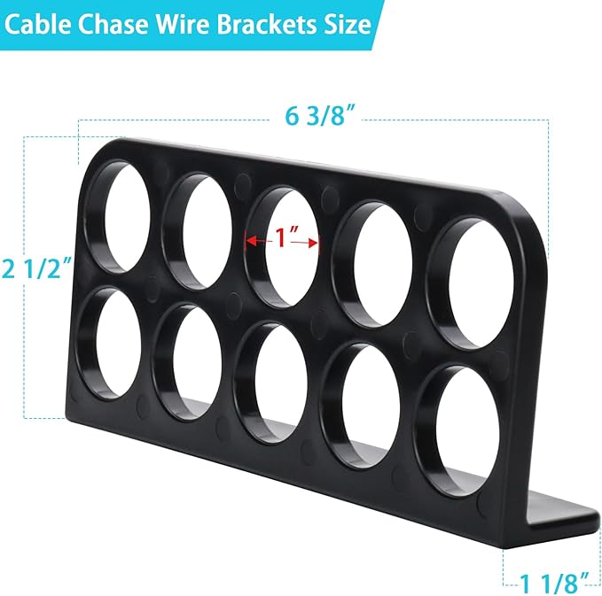 100Pack Cable Chase Wire Bracket, Cable Support Wire Bracket Holder for NMB Electrical Cord Organized Management,Labor&Time Saving,1" with 10 Hole Design - Image 4