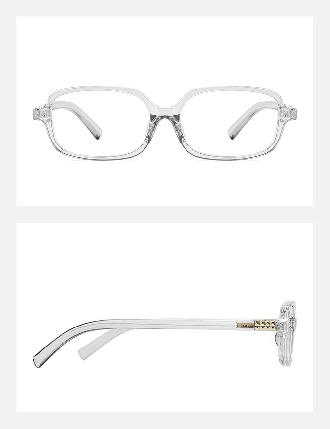 Slocyclub Square Blue Light Blocking Glasses for Women Men Vintage Rectangular Frame Eyeglasses Retro Small Square Glasses