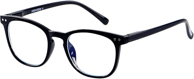 ANDWOOD Blue Light Blocking Glasses Women Men Computer Small Face Clear Bluelight Blocker Eyeglasses Frame