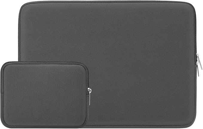 RAINYEAR 11-11.6 Inch Laptop Sleeve Protective Case Soft Cover with Accessories Pouch, Compatible with MacBook Neo A18 11.6" MacBook Air for 11" Notebook Tablet Chromebook (Gray)