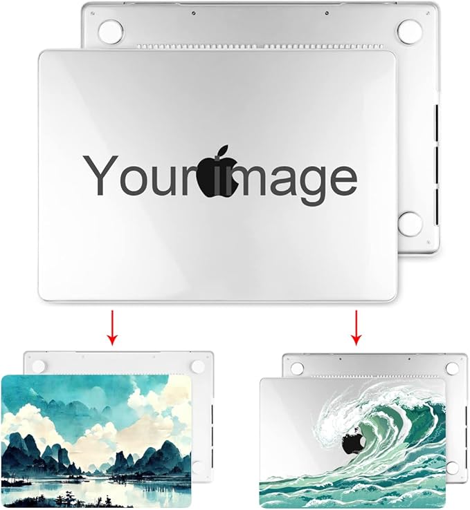 Batianda Customizable Case for New MacBook Pro 14 Inch 2026-2021 Release M5 M4 M3 M2 M1 Pro/Max, 1.2mm Slim Graphic Hard Shell Cover with Keyboard Cover, Screen Protector 4-in-1 Bundle