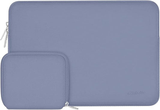 MOSISO Laptop Case 15 inch, 15 inch Laptop Sleeve Bag Compatible with MacBook Air M5 A3448 M4 A3241 M3 A3114 M2 A2941 2026-2023, Dell XPS, Neoprene Computer Sleeve Bag with Small Case, Lavender Gray