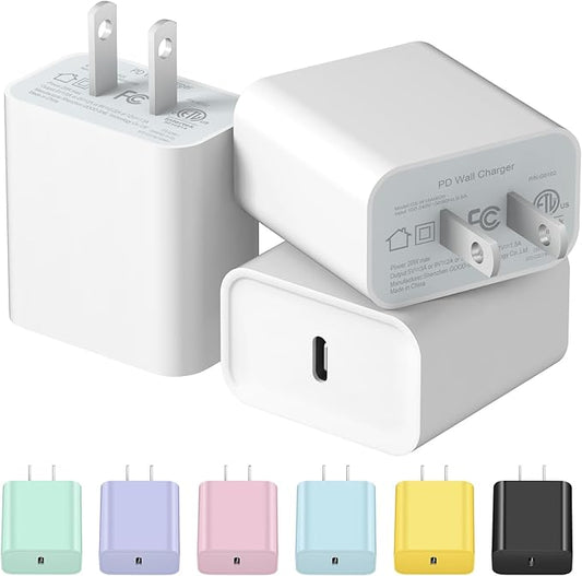 USB C Charger Block iPhone 17 Charger Block Type C Chargers 3-Pack for iPhone Air/17/17 Plus/17 Pro/17 Pro Max/16/16 Plus/16 Pro/16 Pro Max/15/15 Plus/15 Pro/15 Pro Max/14/14 Pro Max/13/