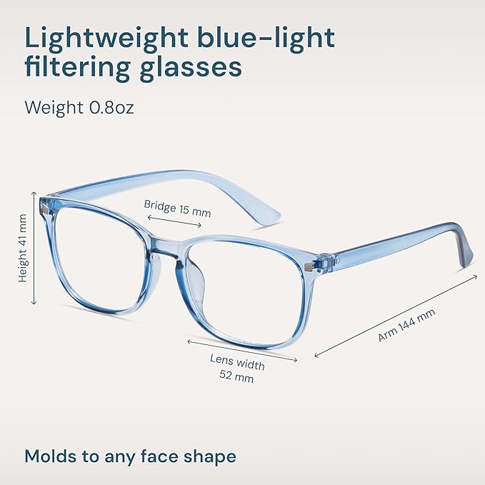 Gaoye Blue Light Glasses for Computer & Gaming - Anti UV Ray Lenses, Scratch-Resistant & Comfort Fit