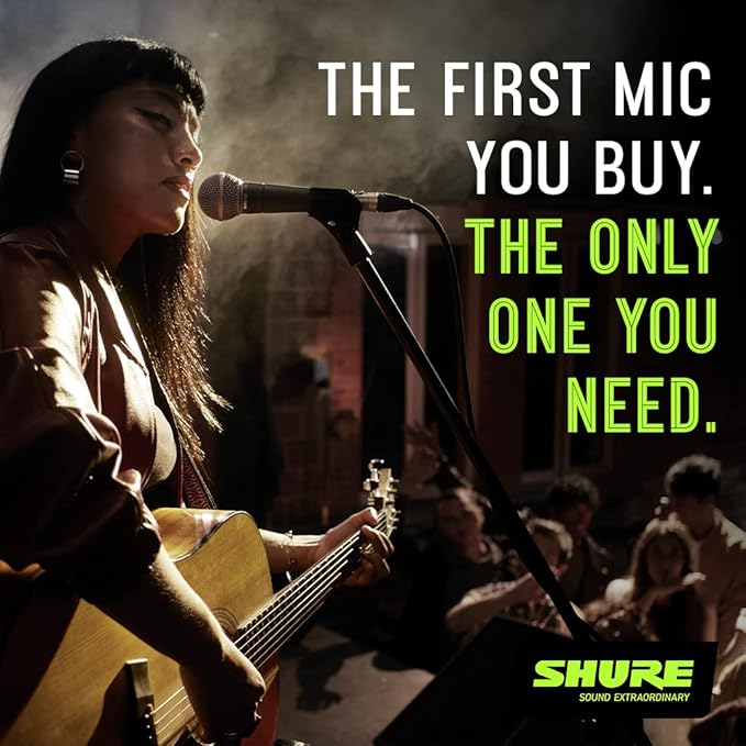 Shure SM58 Professional XLR Dynamic Vocal Microphone – Cardioid Mic for Live Performance, Studio Recording, Podcasting & Broadcasting (SM58-LC)