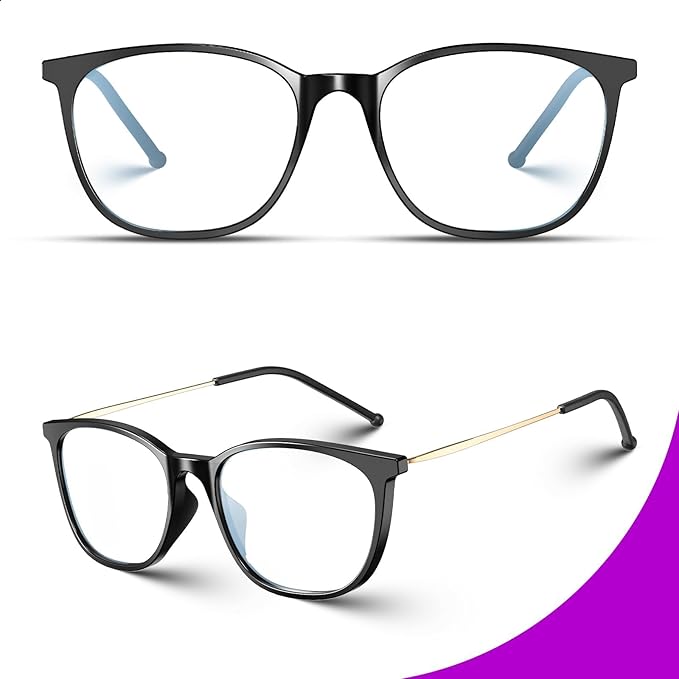 VISOONE Light Weight Slip Resistant Blue Light Blocking Computer Glasses with Anti Glare UV400 for Man Women GAEL