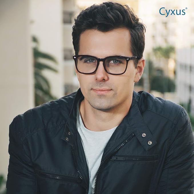 Cyxus Blue Light Glasses Men Women Reduce Eye Strain UV Blocking for Office Work Computer Screen 8082